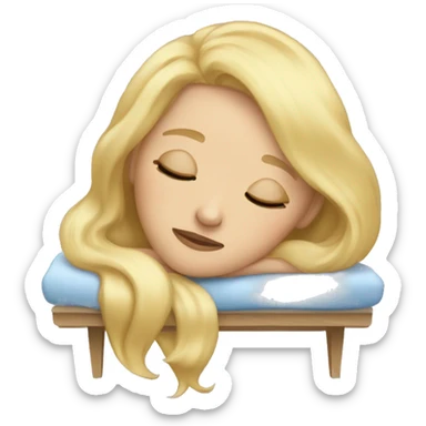 blonde hair girl napping  sticker