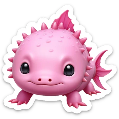 very cute axolotl 4k ultra HD  sticker