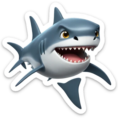 shark with tomcat sticker