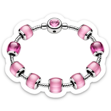Pulsera pandora rosa sticker