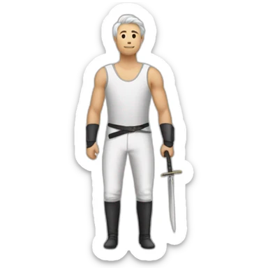 Homme épée dans le pantalon sticker