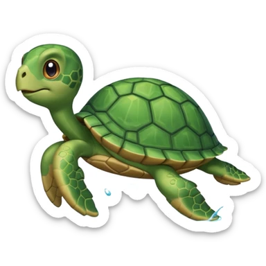 Tortuga nadando sticker