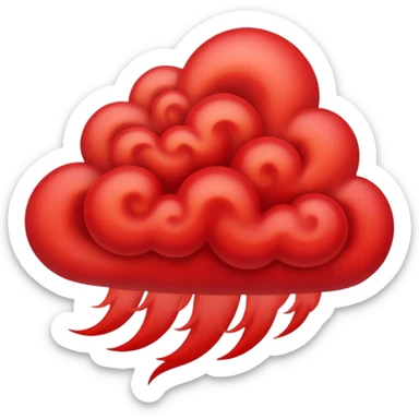 Nube roja sticker