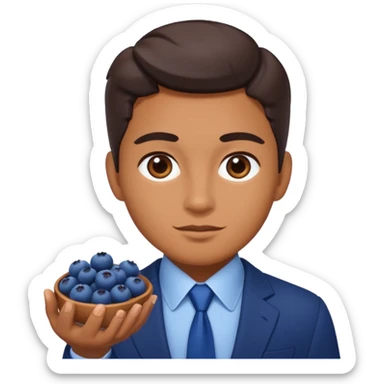 make the bluberies larger but still keep the business person sticker