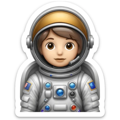 sparrow with astronaut suit sticker