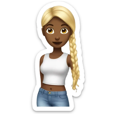 A girls dressed whit y2k clothes  sticker