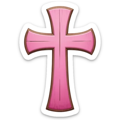 Pink cross sticker