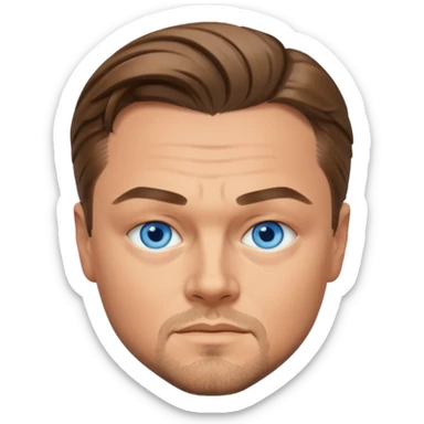 Leonardo DiCaprio with blue eyes sticker