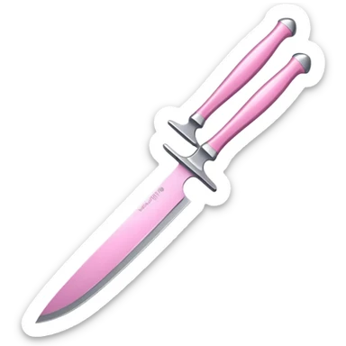 glitter pink knife sticker