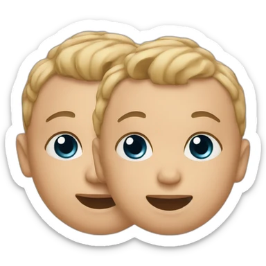 two babies sticker