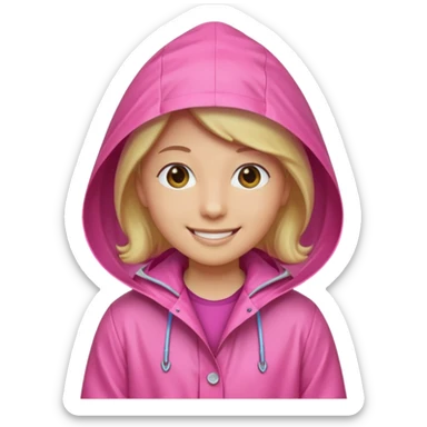 pink Raincoat Pedestrian  sticker