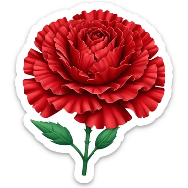 red carnation sticker