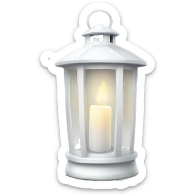 White Christmas lantern  sticker