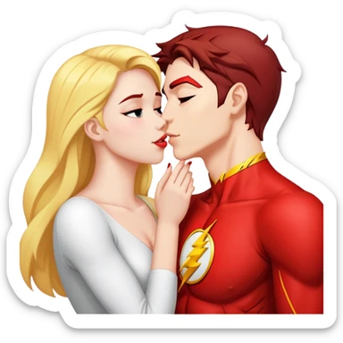 The Flash in Kiss She Flash Girl Romantic *Emoji* sticker