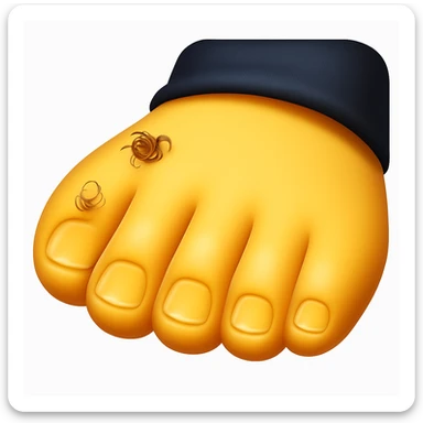 Make a foot emoji exactly like the reference image, in iOS emoji style. Same shape, color, and details, smooth and shiny. sticker