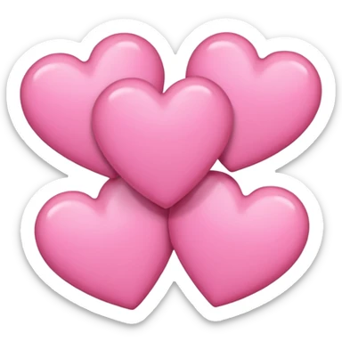 Pink hearts  sticker