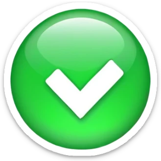 green checkmark symbol sticker