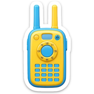 Kid toy walkie talkie with cartoon design sticker