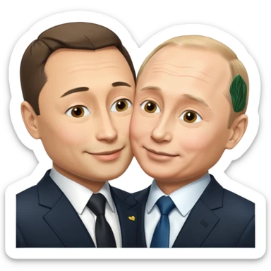 putin kiss zelensky sticker