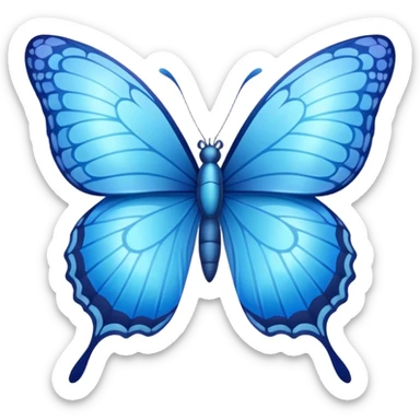 blue butterfly smll sticker