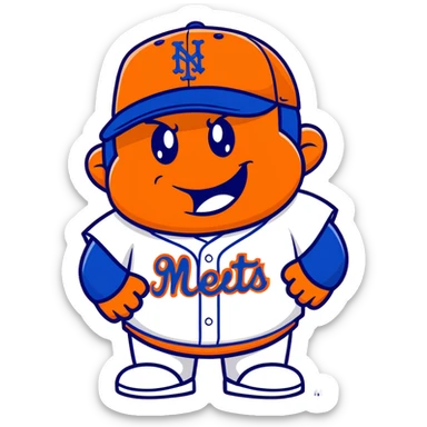  McDonald’s grimace man dressed in New York Mets gear sticker