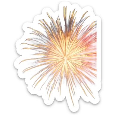 A firework with the words „Guten Rutsch“ sticker