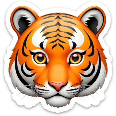 tiger face with GG phrase bubble for Twitch emote sticker
