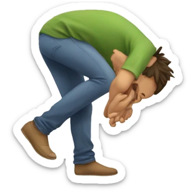 A face plant  because of an avoidable bug sticker