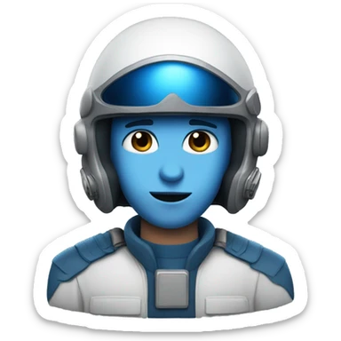 white boy with blue eyes  fighter pilot helmet sticker
