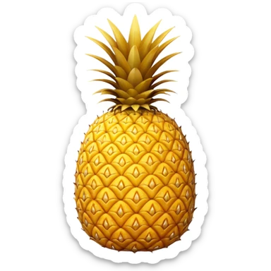 Upside down pineapple with no background sticker