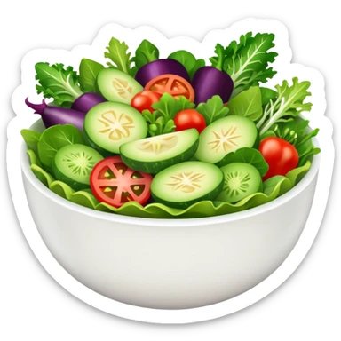 healthy food salad bowl sticker