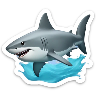 shark in water sticker