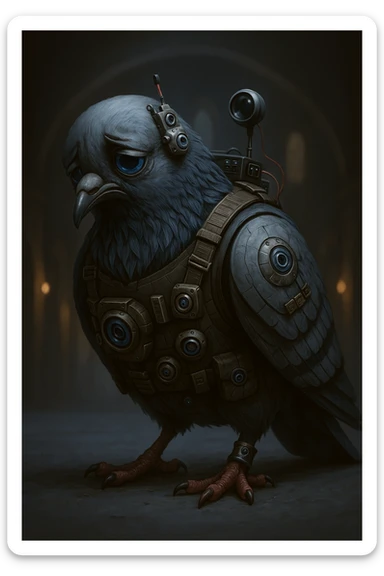 Edit the character in the reference image to have a sad expression, keeping the original style, outfit, and colors exactly as in the reference image. sticker