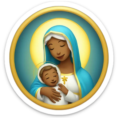 holy Mary with baby Jesus sticker