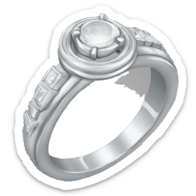Silver halo wedding ring sticker