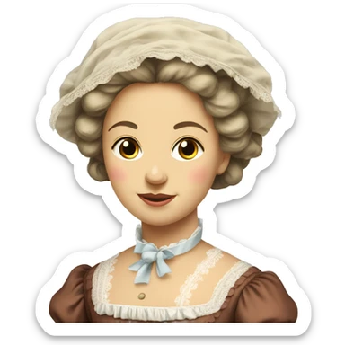18th century Swiss young lady in dress sticker