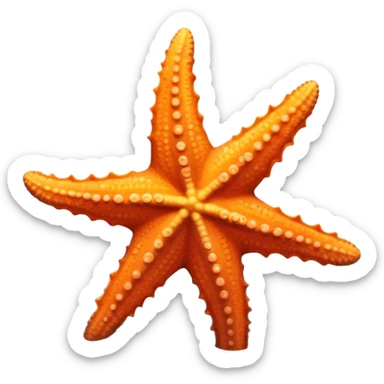 A starfish crawls across the ocean floor, its arms reaching out in graceful, slow motion sticker