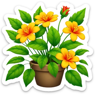 Flowers and plants growing (to describe/match with the word flourish) sticker