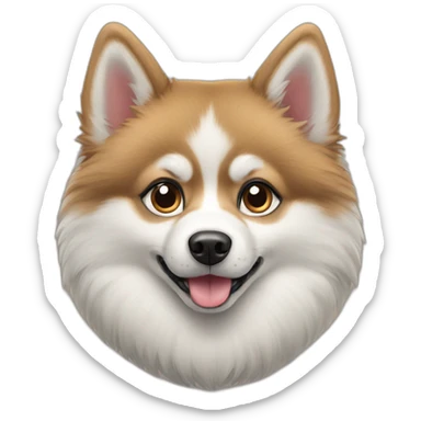 pomsky dog sticker