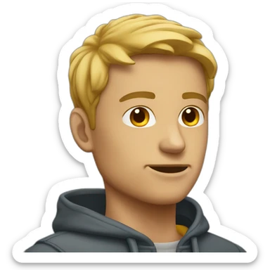 homme capuche sticker