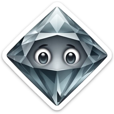 Dirty diamond surround by smoke sticker