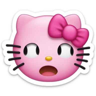 Hello kitty emoji cry  sticker