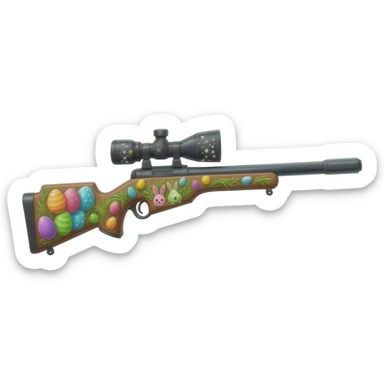 easter theme sniper rifle sticker