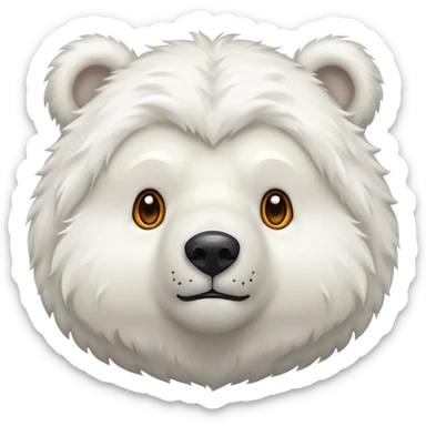 A white bear have test sticker