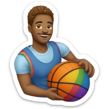 Panier de basket lgbt sticker