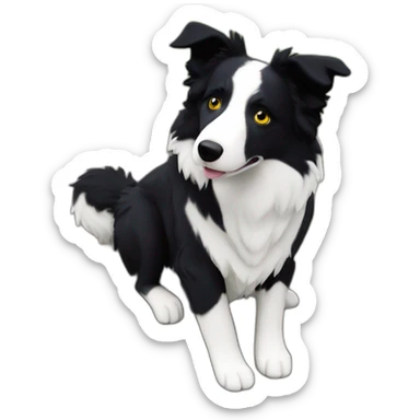 tricolor eye-patch border-collie sticker