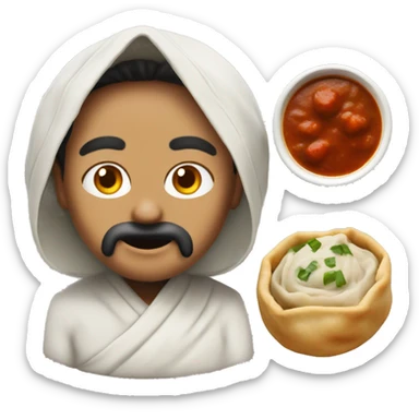 momos with chutney  sticker
