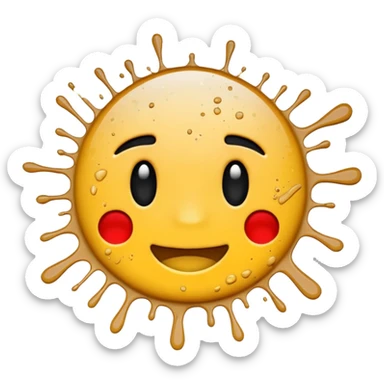 The iPhone splatter emoji but change the color to white  sticker