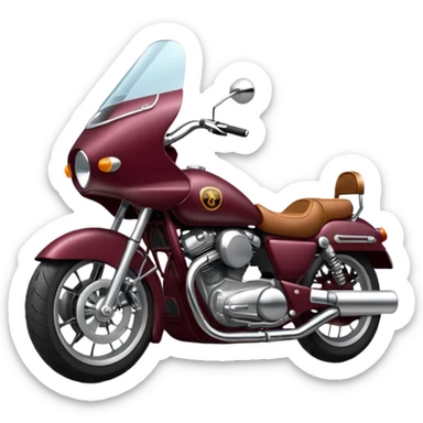 burgundy motorcycle sticker