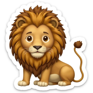 man in lion  costume  sticker